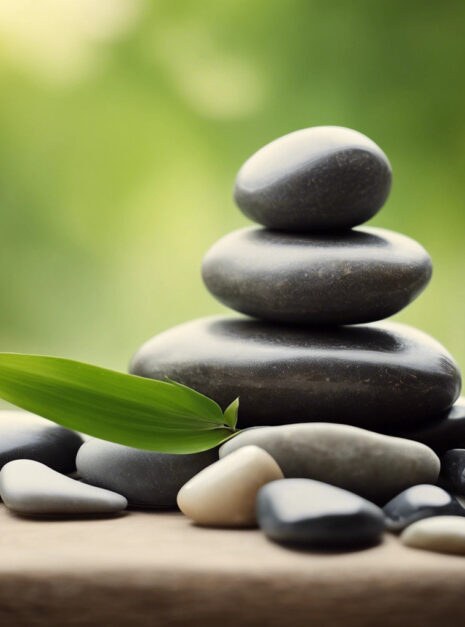 A soothing and calming image for a massage therapy website with stones A soothing and calming image for a massage therapy website with stones