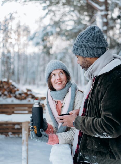 Photo by Mikhail Nilov Free stock photo of affection, beanie, beverage