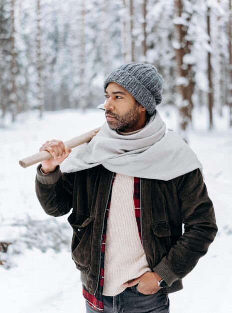 Photo by Mikhail Nilov Photograph of a Man Posing with an Axe